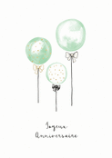 Ballons &eacute;l&eacute;gants pour un joyeux anniversaire